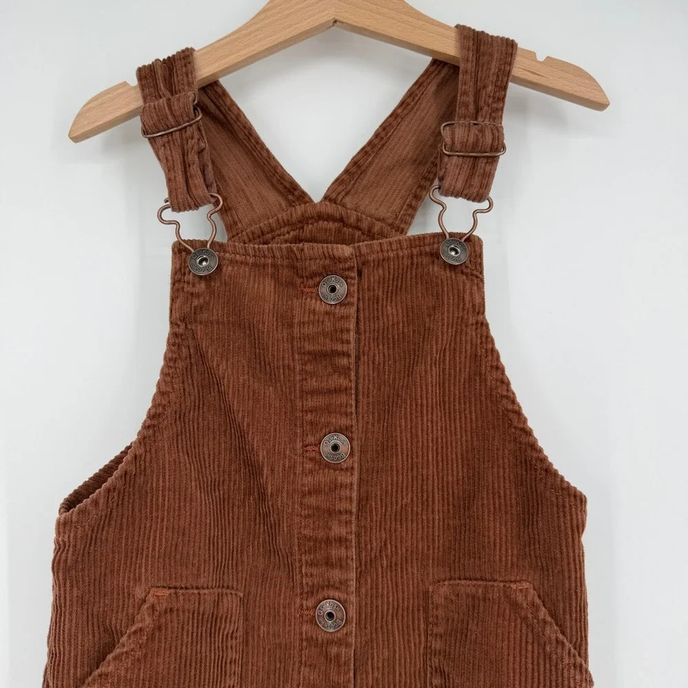 Oshkosh‎ B'gosh Girl's Brown Corduroy Vestbak Dress 4T